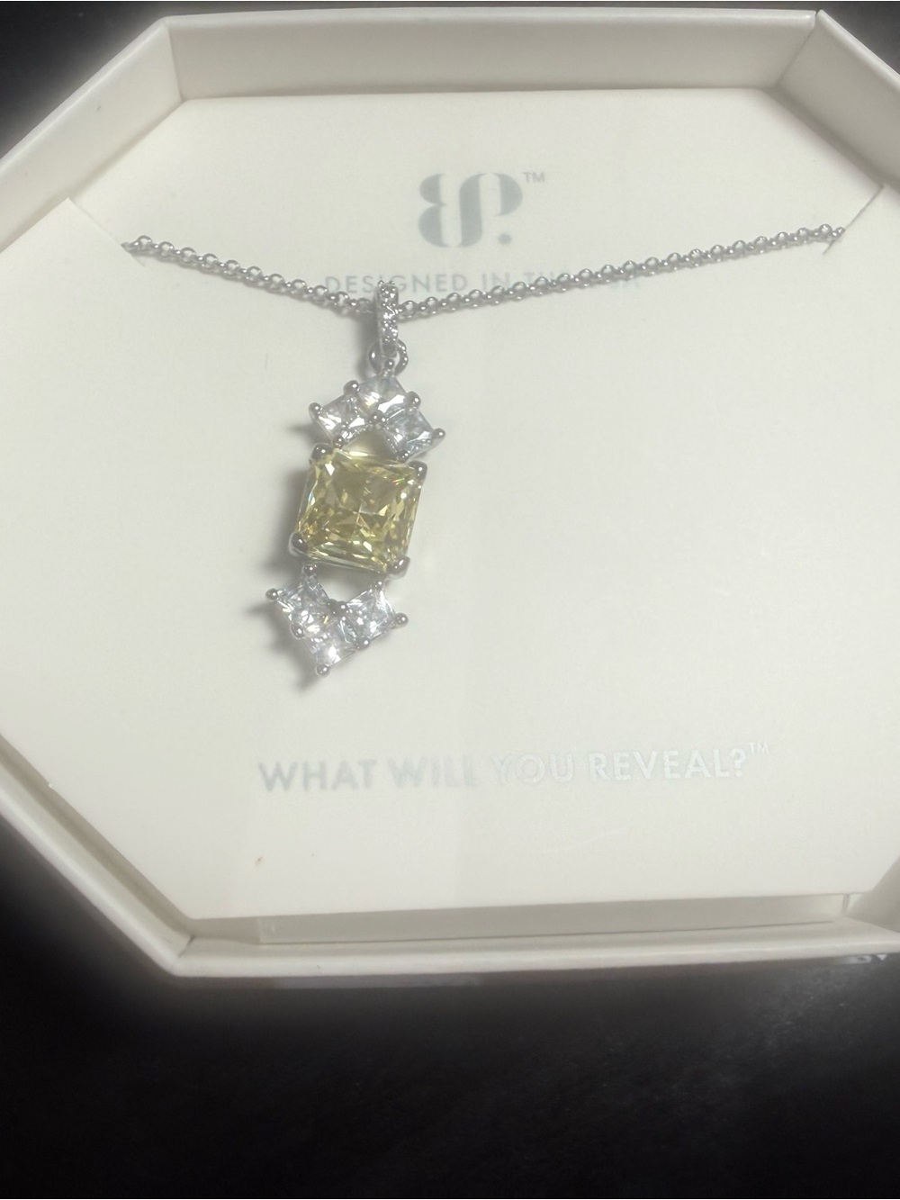 Bomb party Yellow GO GO Pendant Necklace in Silver